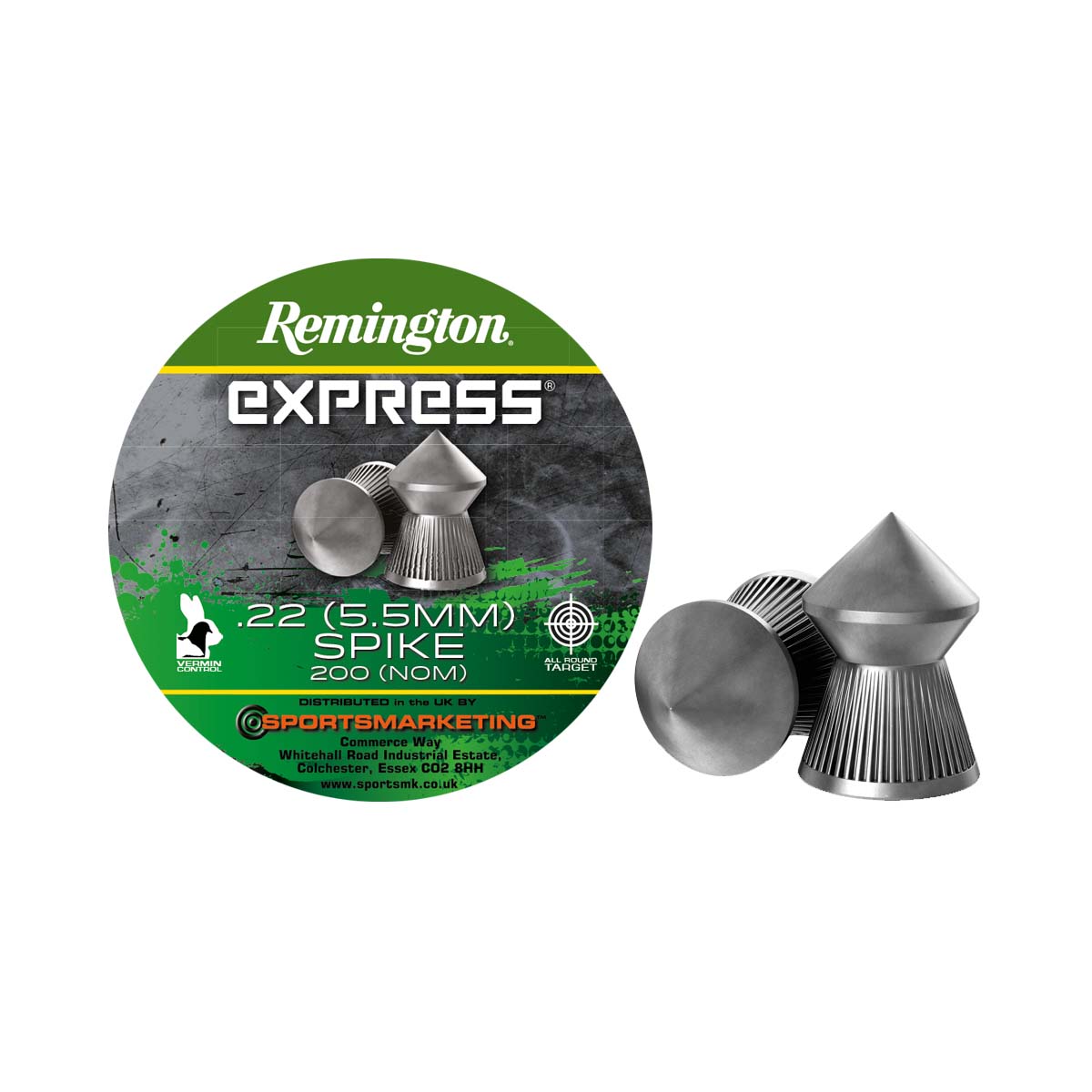 Remington Express Spike Pellets - [ 5.5mm, 15.74grs, 250st ]