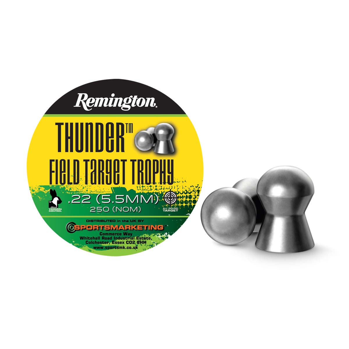 Remington Thunder Field Target Trophy Pellets - [ 5.5mm, 14.6grs, 250st ]