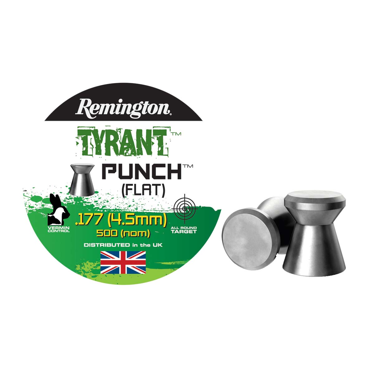 Remington Tyrant Punch Pellets - [ 4.5mm, 7.56grs, 500st ]