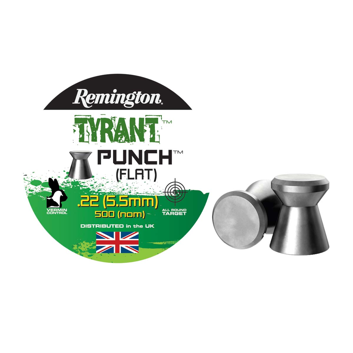 Remington Tyrant Punch Pellets - [ 5.5mm, 14grs, 500st ]