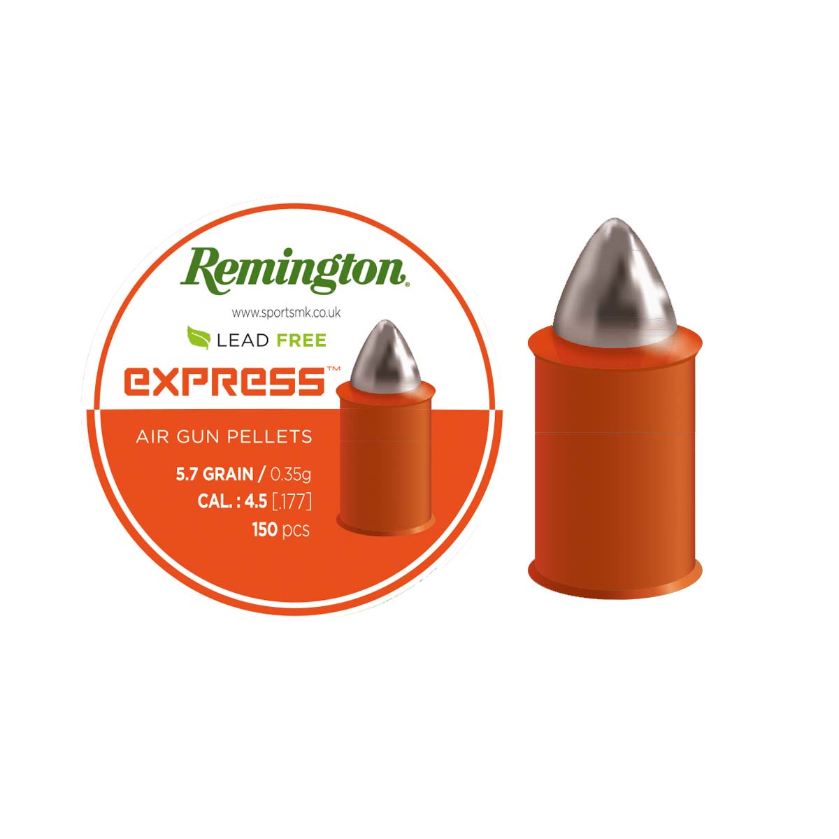 Remington Express Pellets, Lead Free - [ 4.5mm, 5.7grs, 150st ]