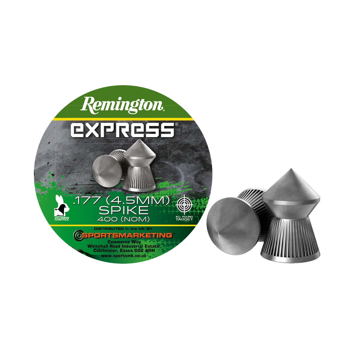 Remington Express Spike Pellets - [ 4.5mm, 8.64grs, 400st ]
