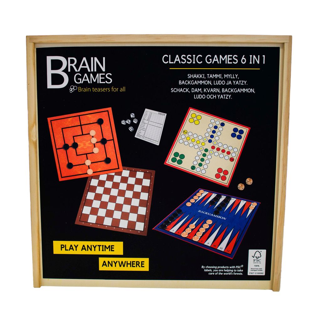 6 i 1 Klassiska Spel