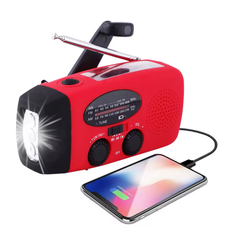 Nödradio med Powerbank 2.000mAh – Röd