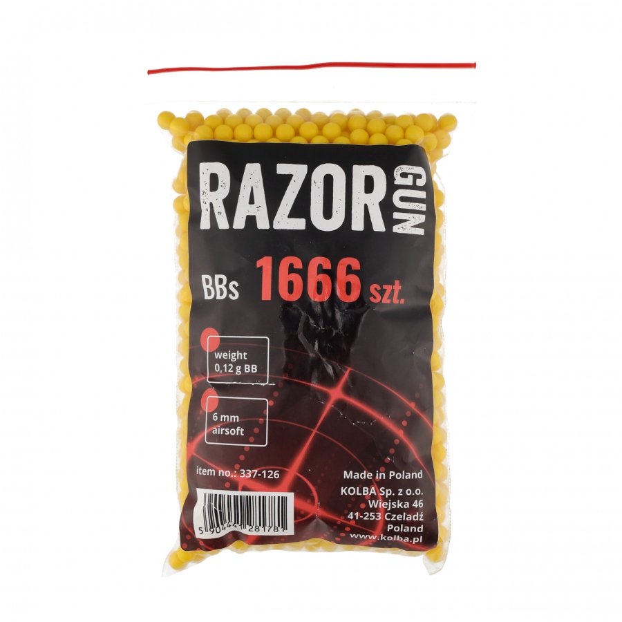 RazorGun 6mm BBs 0,12g ca 1666st i påse