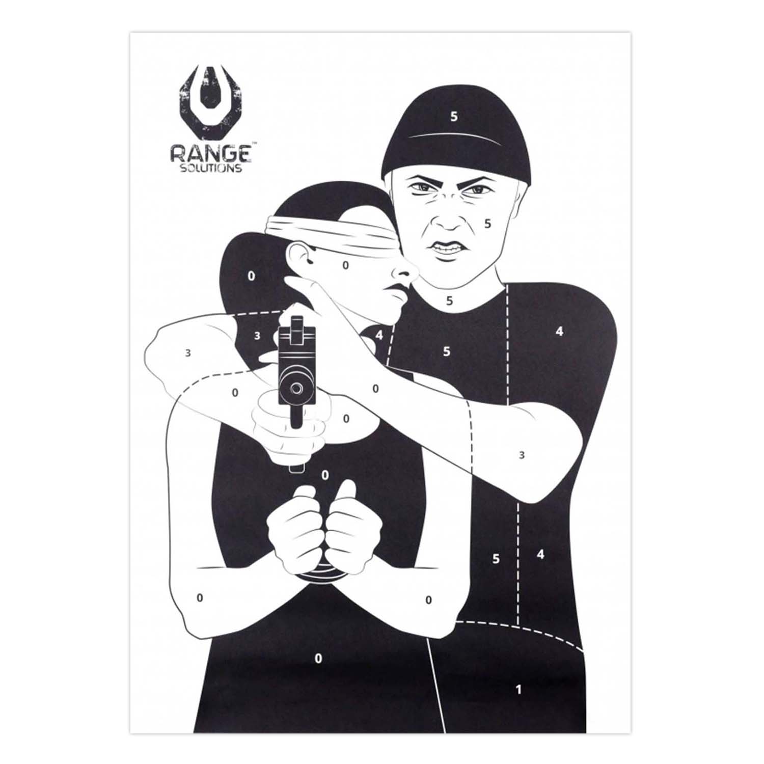 Range Solutions Måltavla 50x70cm Hostage – 50st