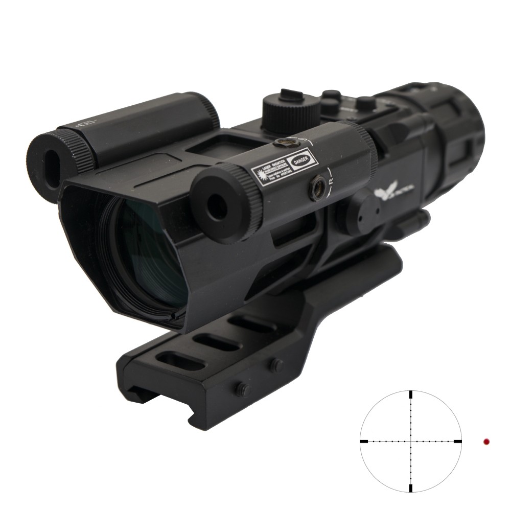 JS-Tactical Prisme Optik 4x32 med Rödlaser