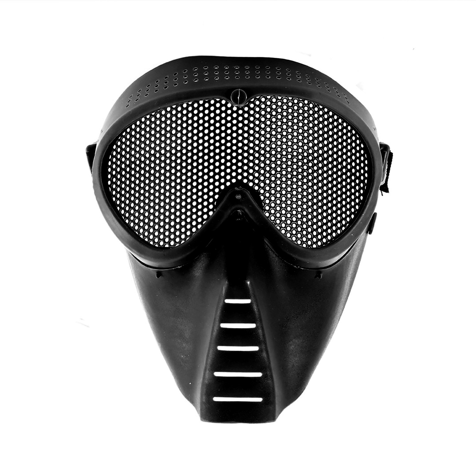 Evelox steel mesh glass (round holes) black