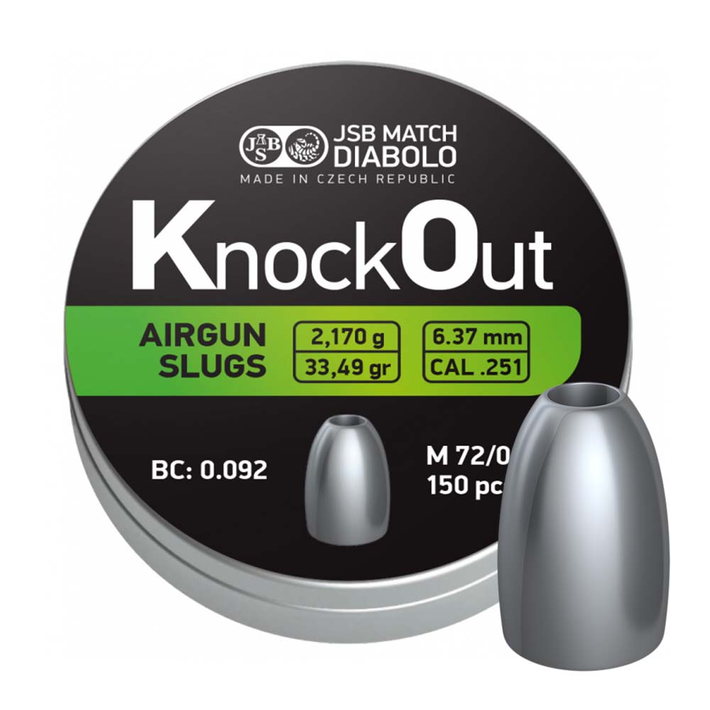 JSB KO Slugs, 6,37mm (0.251) – 2,170g
