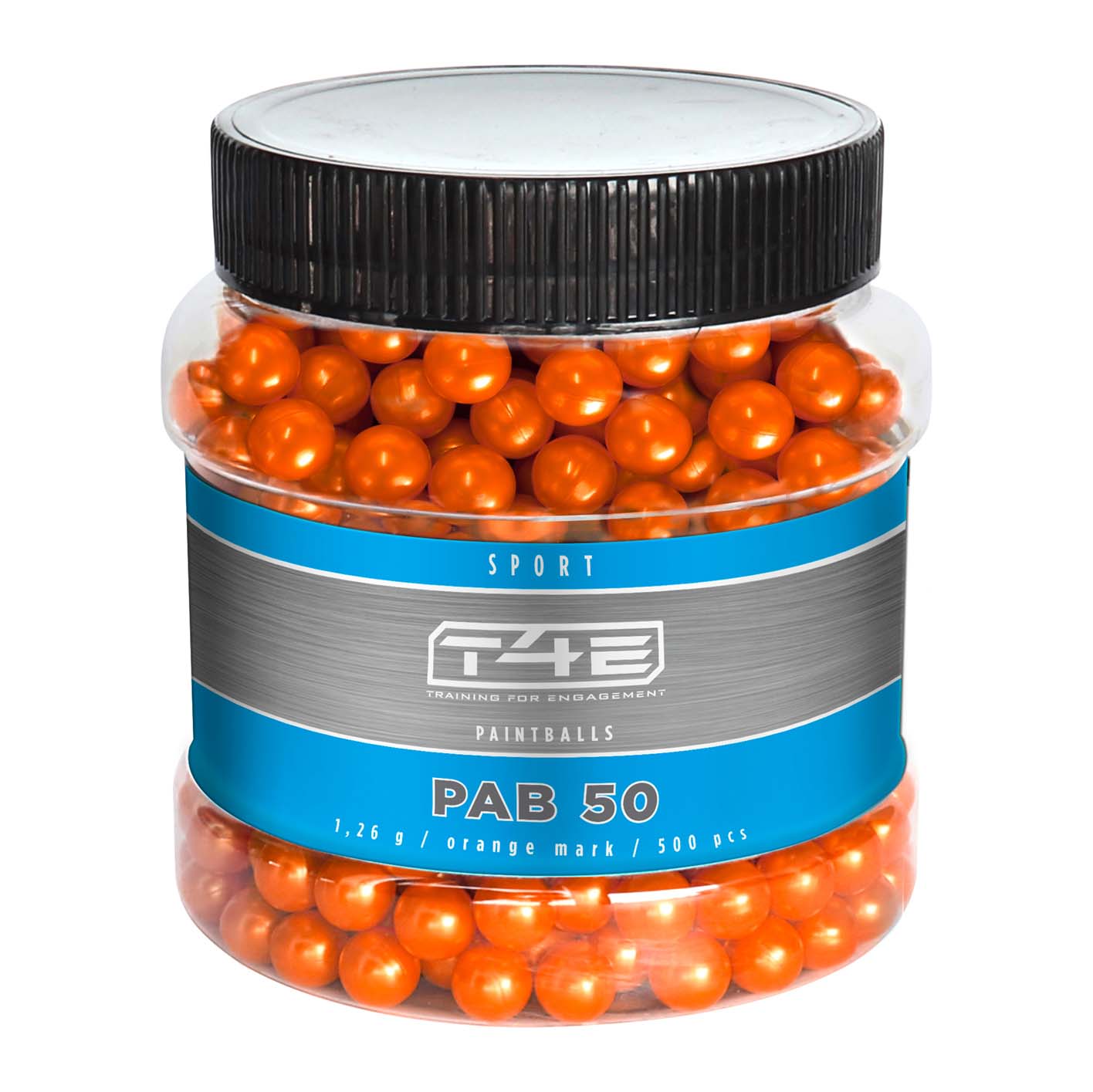 T4E Sport PAB 43 Paintballkulor Orange .50 1,26g 500-Pack