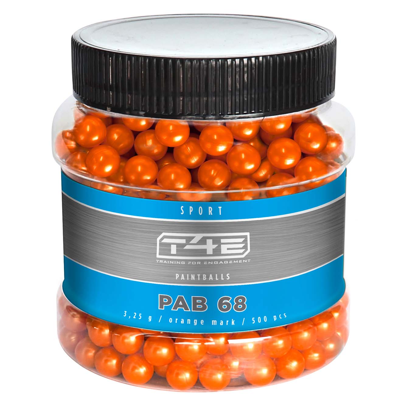 T4E Sport PAB 43 Paintballkulor Orange .68 1,26g 500-Pack