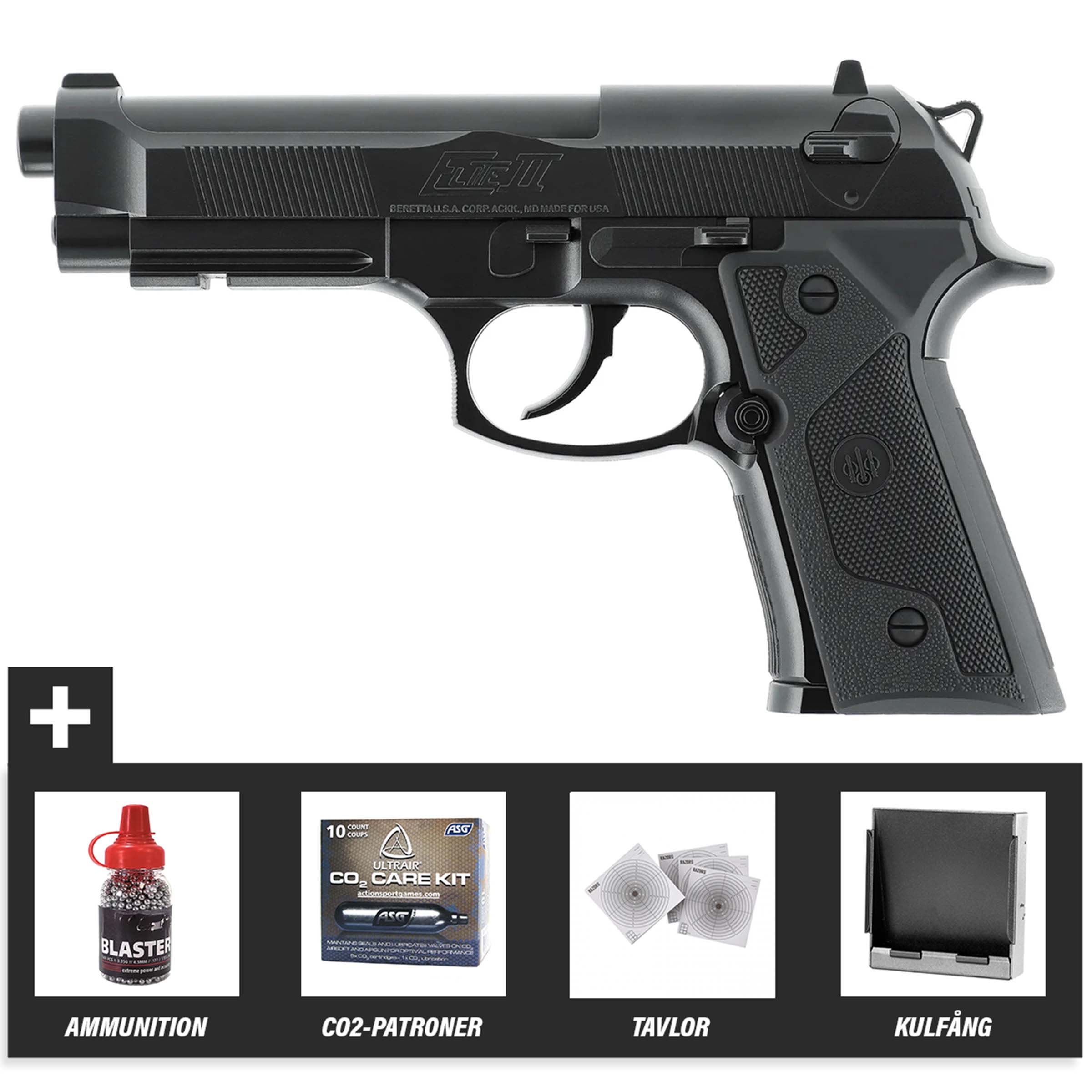 Beretta Elite II kolsyrepistol - PAKET