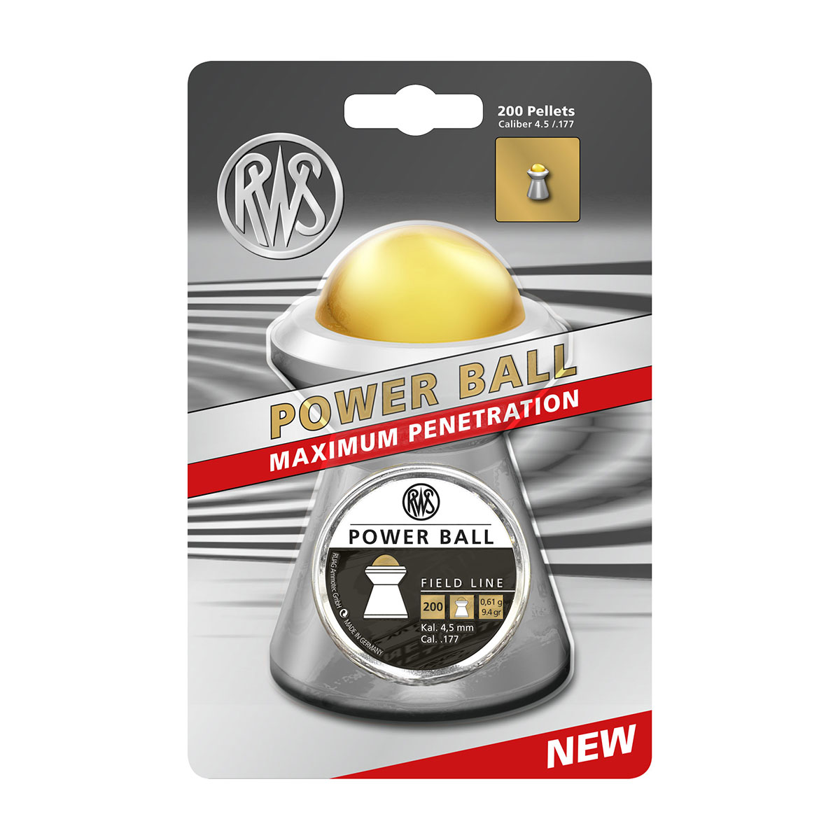 RWS Power Ball – 4,5mm / 0,61g / 200st