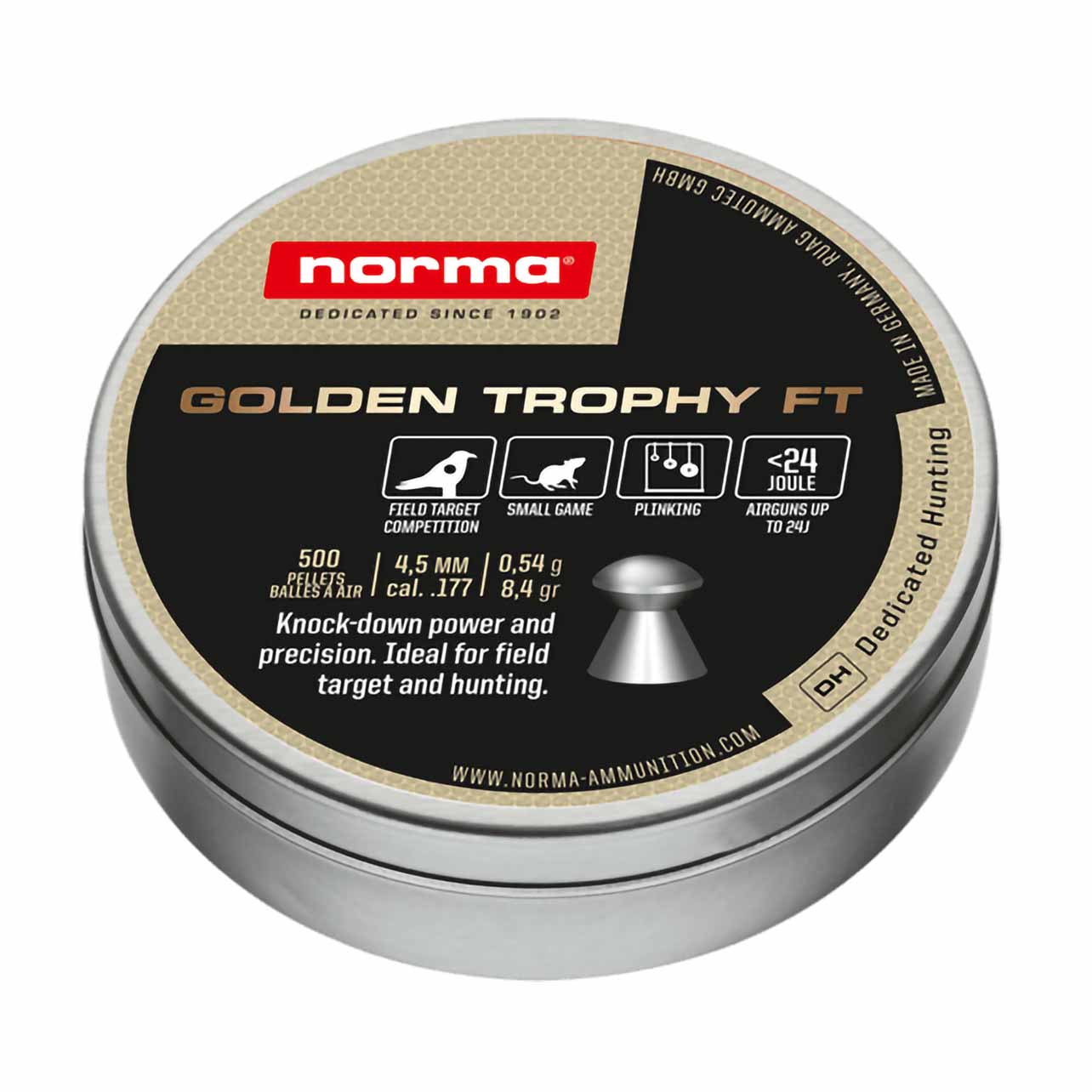 Norma Golden Trophy FT – 4,5mm / 0,54g / 500st