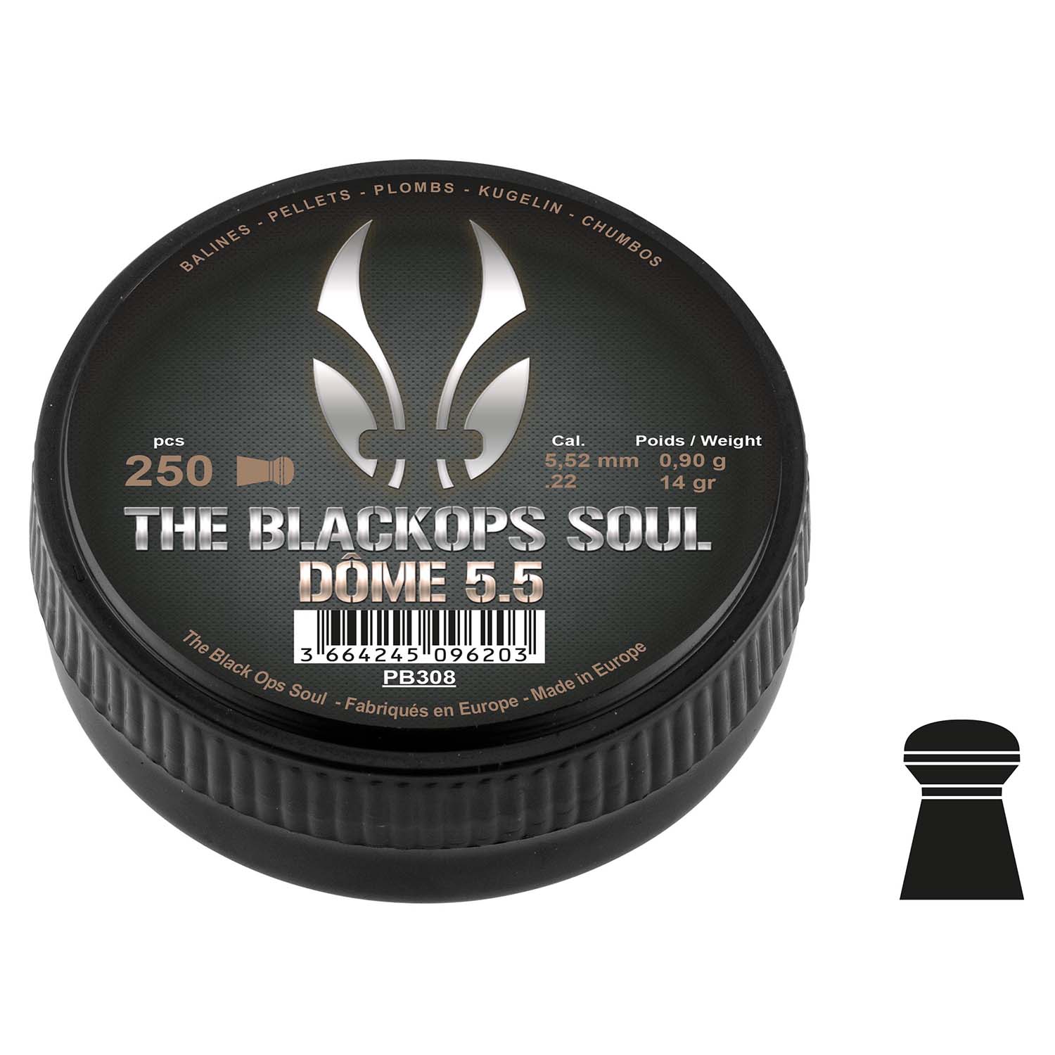 The Black Ops Soul Dome Pellets Cal. .22/5,5mm