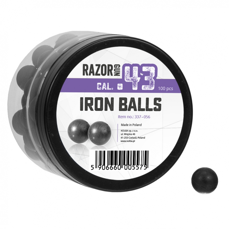 RazorGun Iron Balls .43 – 100st
