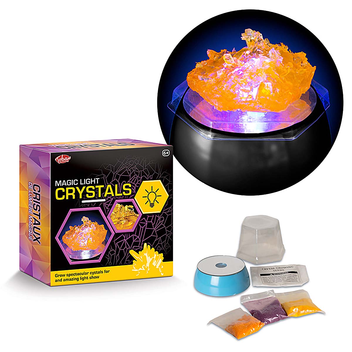 Magiskt Lysande Kristall-Experiment