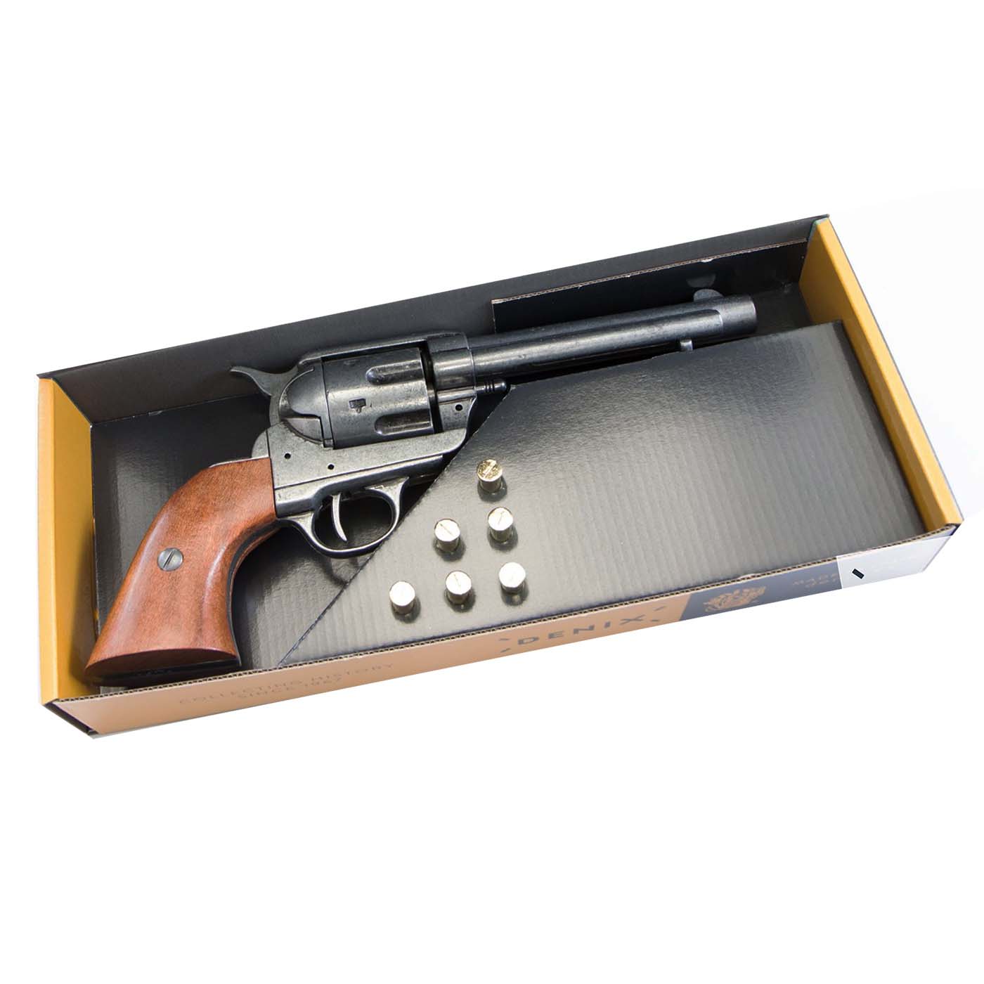 Denix Presentset – Revolver .45 Peacemaker Grå, USA 1873 Replika