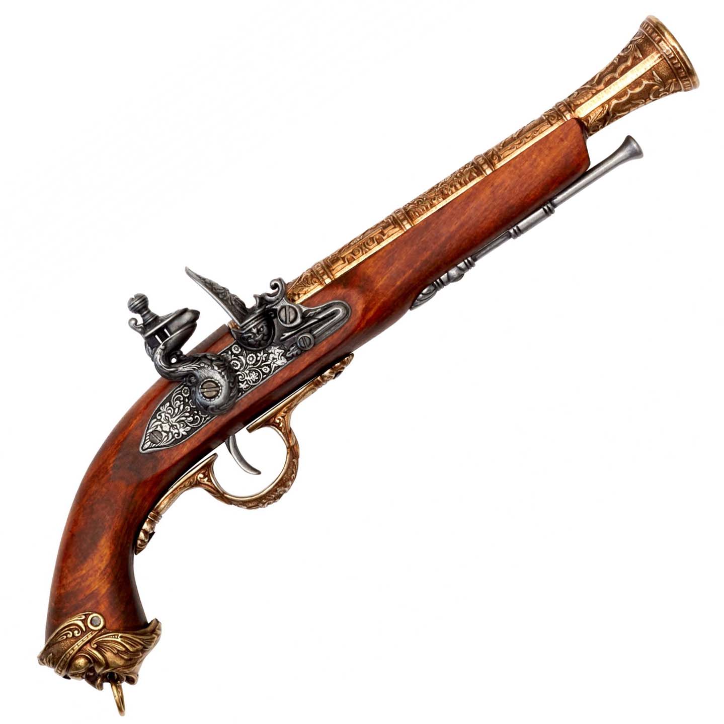 Denix Flintlock Pirate Pistol, Italy 18th. C. Replika