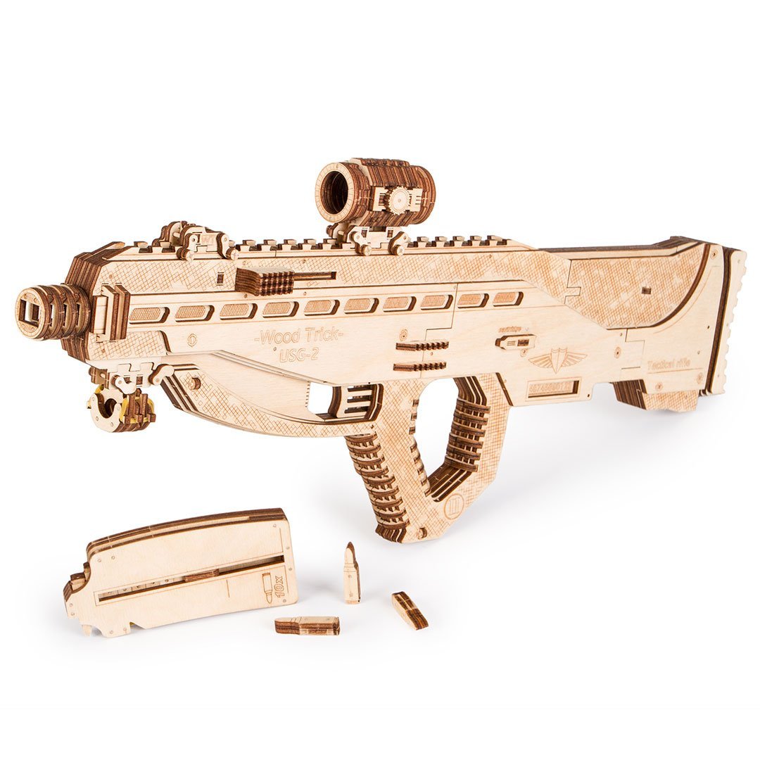 Wood Trick Wooden Model Kit – Assault Gun USG-2