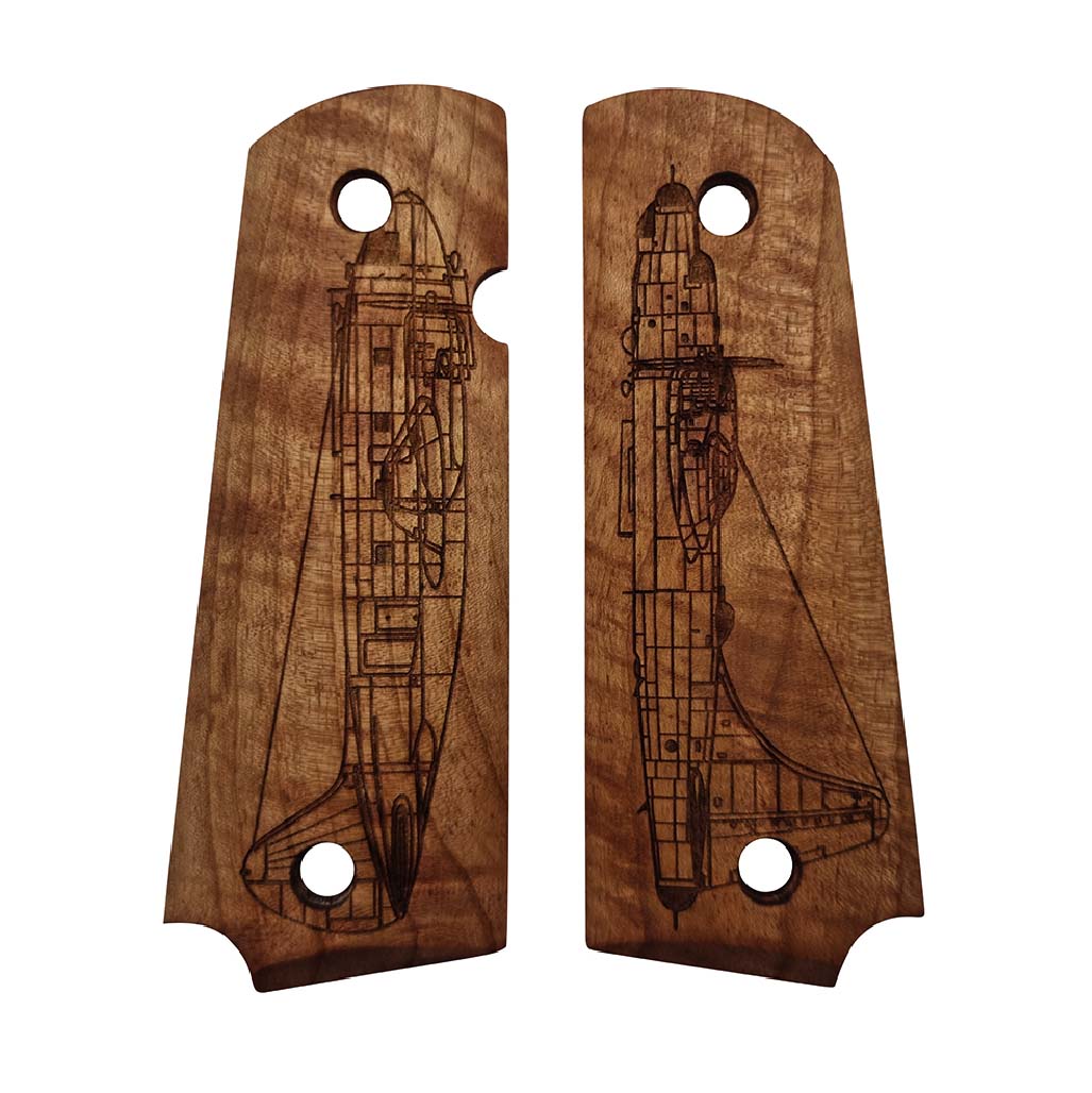Pistolgrepp 1911 – Walnut, Bomber