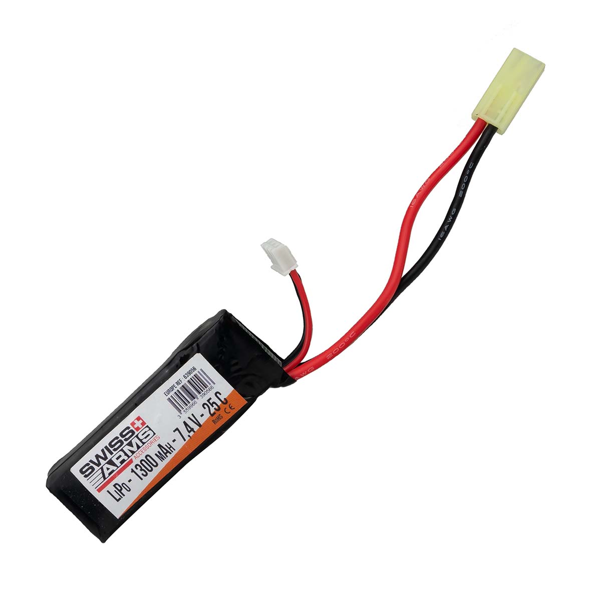 Swiss Arms Lipo 7,4V 1300mAh 25C Mini Tamyia