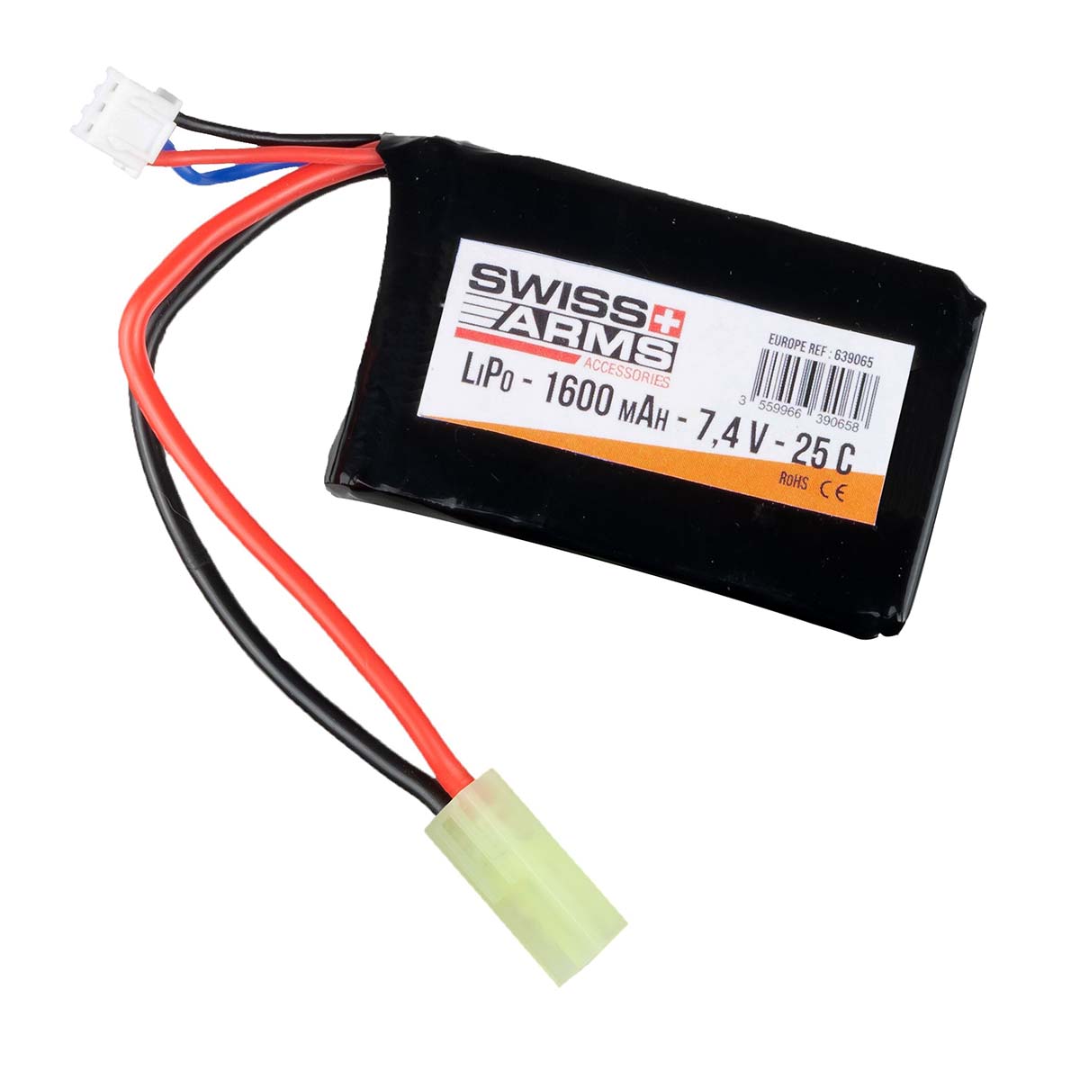 Swiss Arms Lipo 7,4V 1600mAh 25C Mini Tamyia