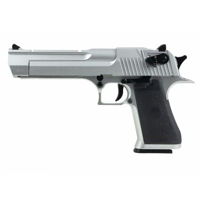 PISTOLET DESERT EAGLE L6 FULL AUTO Stainless silver - Blowback - 6 mm BB -  CO² - Paintball Connexion