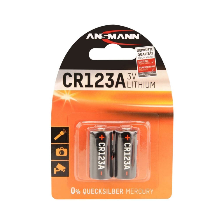 Batteri CR123A 3V Lithium, 2-pack