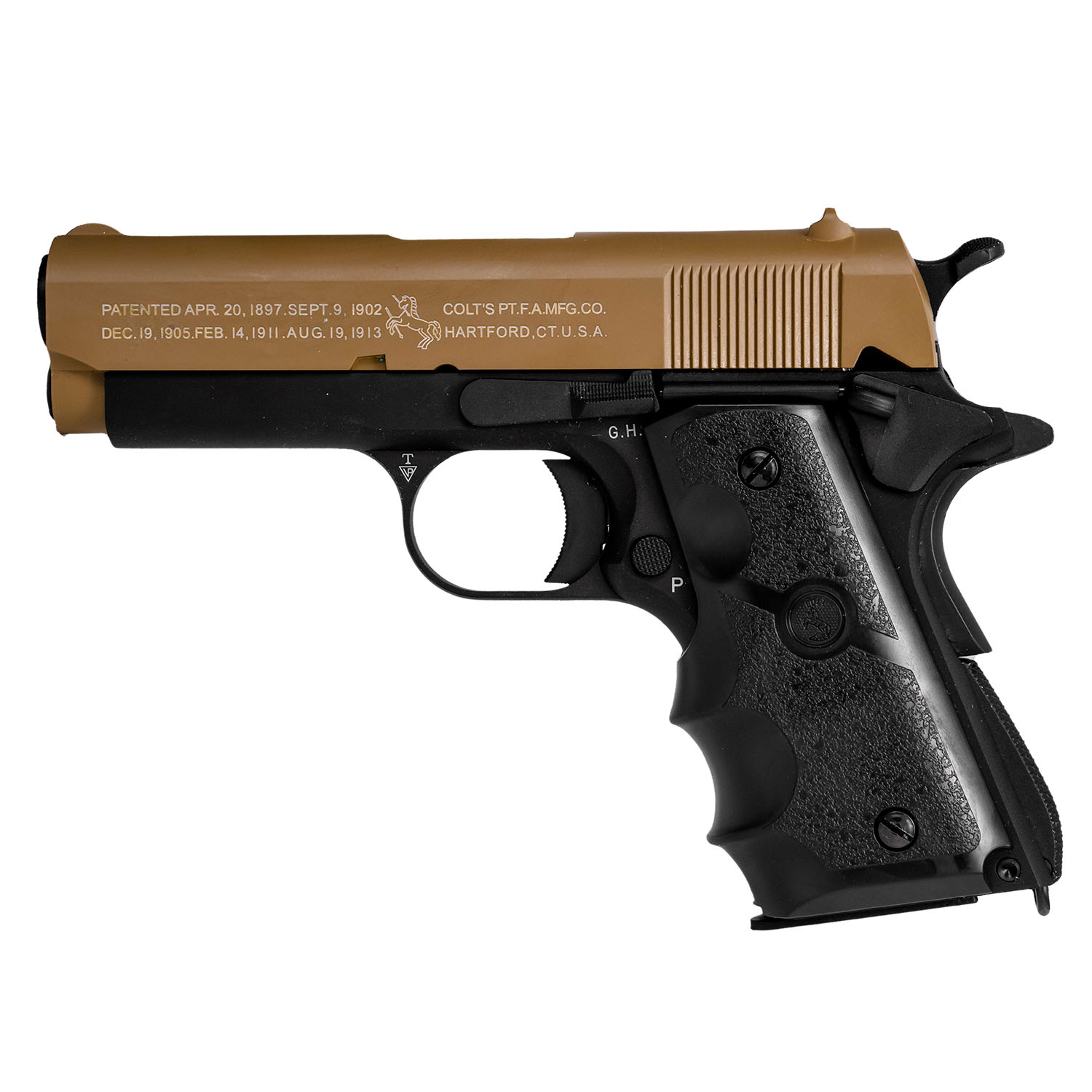 Cybergun Colt 1911 Defender – Tan/Black Gas 6mm