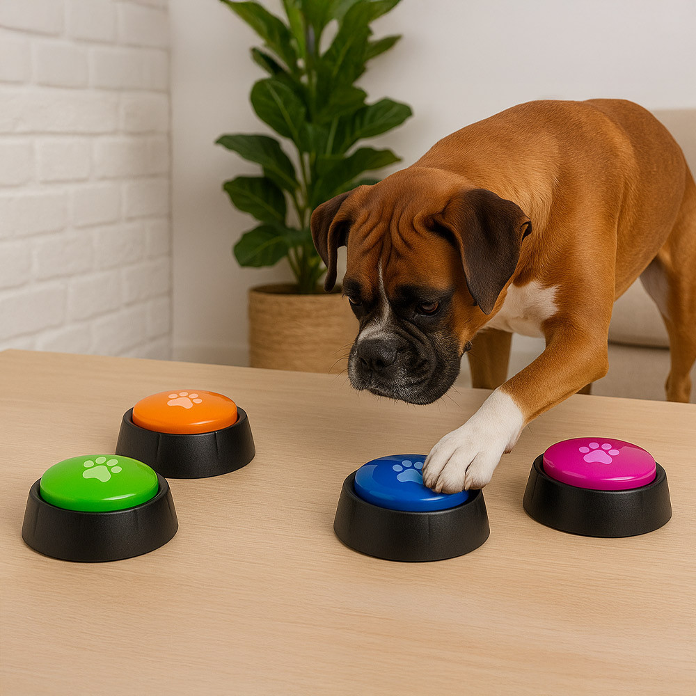 Talknappar för Hundar - 4st