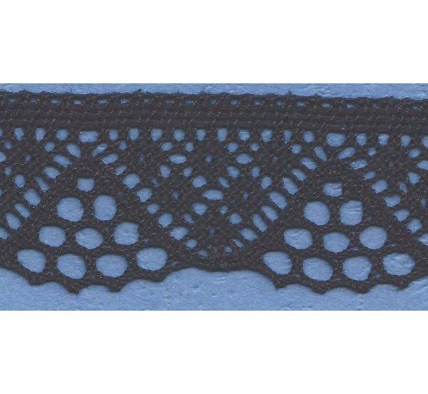 Stickad knyt/kant 28mm lime