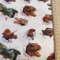 Digitaltryckt Dino Vit | Barntyg