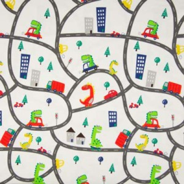 Drake med bil - vit - bomulls jersey 