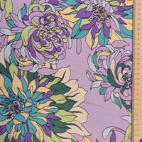 Big Flowers Viscose Jersey Lilac | Mode