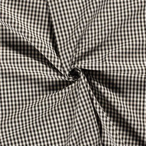 Gabardine sm&aring;rutig - vit/svart | V&auml;vda Modetyger