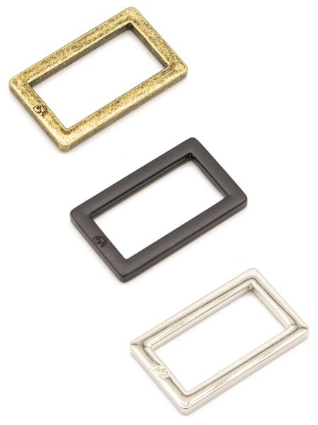Rectangle Ring 1 inch –  Nickel, 2-pack av ByAnnie