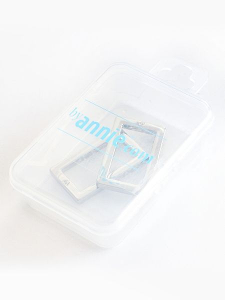 Rectangle Ring 1 inch –  Nickel, 2-pack av ByAnnie
