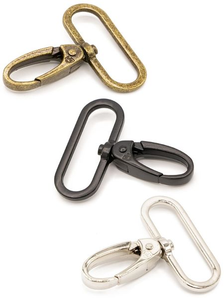 Karbinhake Metall 1½ tum (2-pack) - Silver