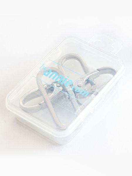 Karbinhake Metall 1½ tum (2-pack) - Silver