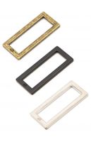 Rektangelspänne Metall 1½ tum (2-pack) - Antikmässing