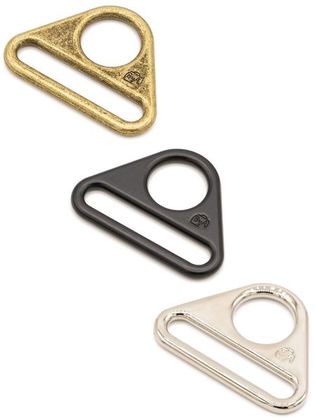 Triangelring Metall 1½ tum (2-pack) – Silver av ByAnnie
