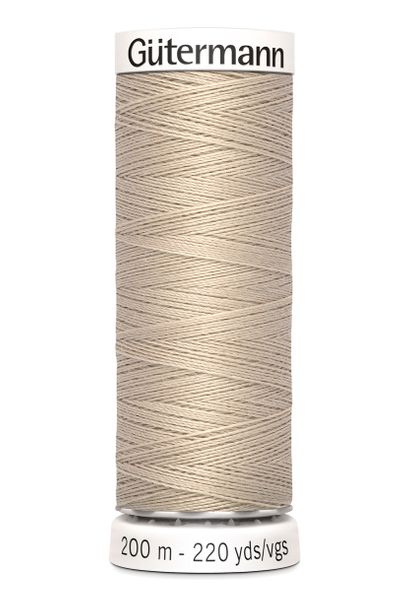 G&uuml;termann 200m - Polyester - Sand - 722 | Tillbeh&ouml;r
