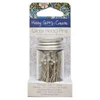 Glasknappn&aring;lar - Vit - Hemline Hobby Gift Create