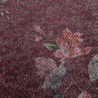 Krossad plysch mörk vinröd