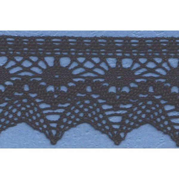 Stickad knyt/kant 28mm klarlila