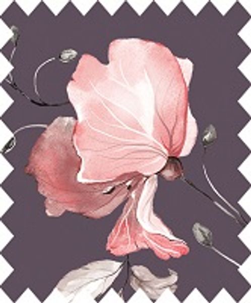 Bright side blomma aubergine | Quilt & Lakansväv