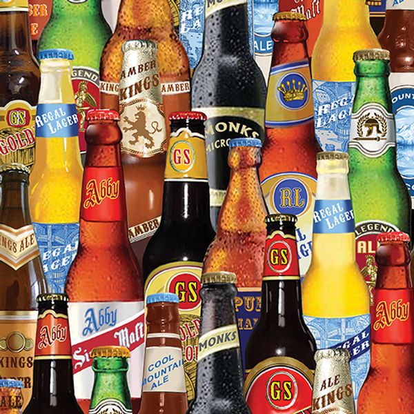 Beer Bottles Multi| Quilt & Lakansväv