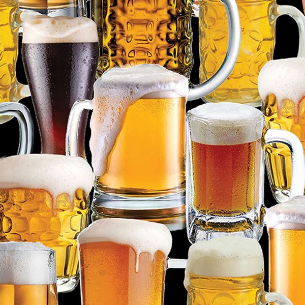 Beer Mugs Amber| Quilt & Lakansväv