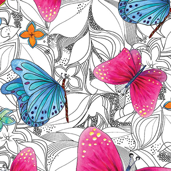 Lucerne multi Fantasy garden | Quilt & Lakansväv
